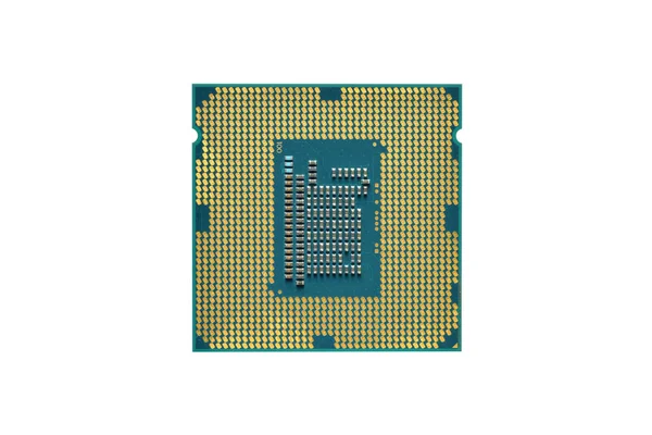 Cpu Processor Chip Isolated White — Stock Photo, Image