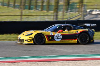 Scarperia, 3 April 2022: Chevrolet Corvette Z06R year 2007 in action during Mugello Classic 2022 at Mugello Circuit in Italy.
