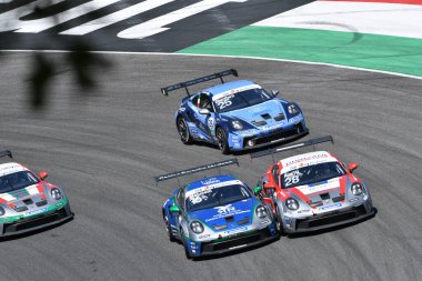 Scarperia, 17 July 2022: Porsche 992 GT3 Cup in action during Race of 
