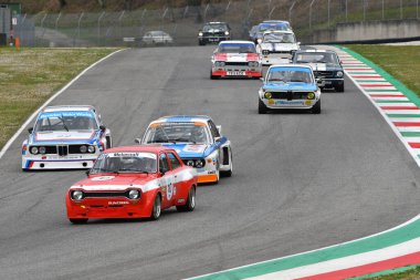 Scarperia, 3 April 2022: Ford Escort RS 1600 1974 driven by unknown in action during Mugello Classic 2022 at Mugello Circuit in Italy.