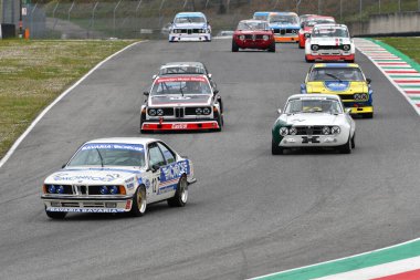 Scarperia, 3 April 2022: BMW 635 CSi Gr. 2 1983 driven by unknown in action during Mugello Classic 2022 at Mugello Circuit in Italy.