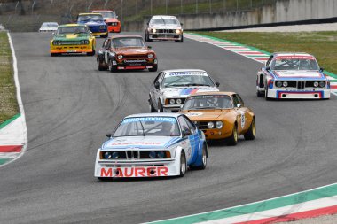 Scarperia, 3 April 2022: BMW 635 CSi Gr. 2 1980 driven by unknown in action during Mugello Classic 2022 at Mugello Circuit in Italy.
