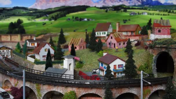 Florence July 2022 Model Train Miniature Model Railway Miniature Model — Stockvideo