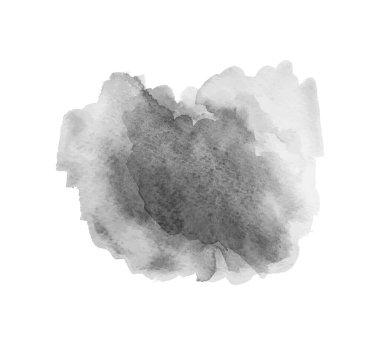 Beyaz üzerine suluboya lekesi. El çizimi bir nesne. Suluboya sanat eseri. Sanat afişi