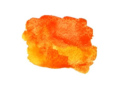 Colorful watercolor spot on isolated white background. Colored aquarelle stain. Wet paper. Hand drawn watercolour splotch