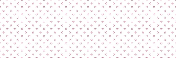 Hand Drawn Holiday Background Hearts Seamless Pattern Valentine Day — Stock Vector