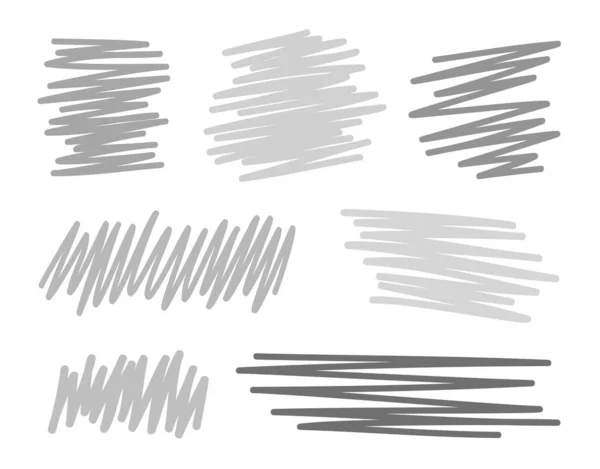 Просте Вилуплення Руки Намальовані Вилуплені Фігури Абстрактні Вилуплення Чорно Біла — стоковий вектор