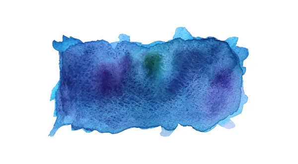 Colorful Aquarelle Spot Isolated White Colored Blotch Watercolour Splotch Paint — Image vectorielle