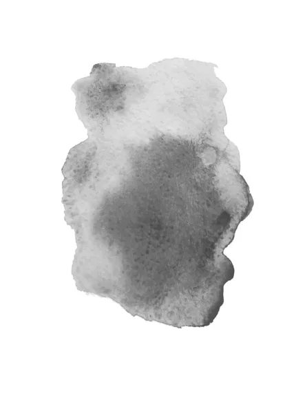 Сіра Акварельна Пляма Білому Рука Намальована Намальованим Єктом Сіра Пляма — стоковий вектор