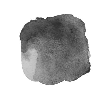 Beyaz üzerine suluboya lekesi. El çizimi boya lekesi. Sanat okulu