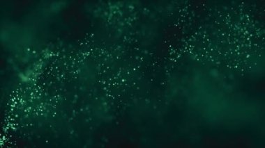 Animasyon Yeni Yıl Yeşil Bokeh ışıklarıyla örtülü