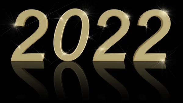 Illusztráció 2022 Éve 2022 Számokban Hogy Megünnepeljük Érkezését — Stock Fotó