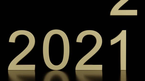 Filme Ilustração Ano Novo 2022 Ano Novo 2022 Números 2022 — Vídeo de Stock