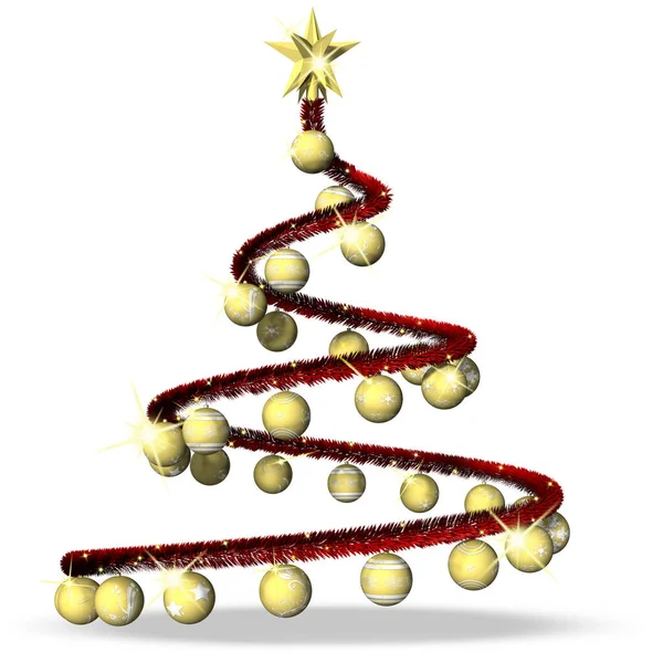 クリスマスだ モミの形でクリスマスの装飾 — ストック写真