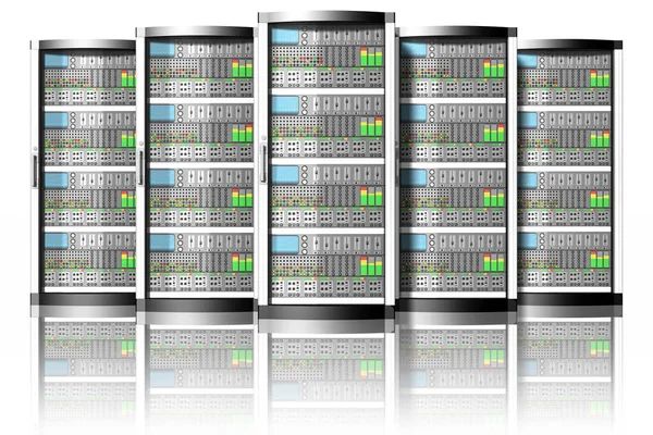 Ilustración Datos Del Ordenador Del Servidor Conexión Almacenamiento Datos Informáticos — Foto de Stock