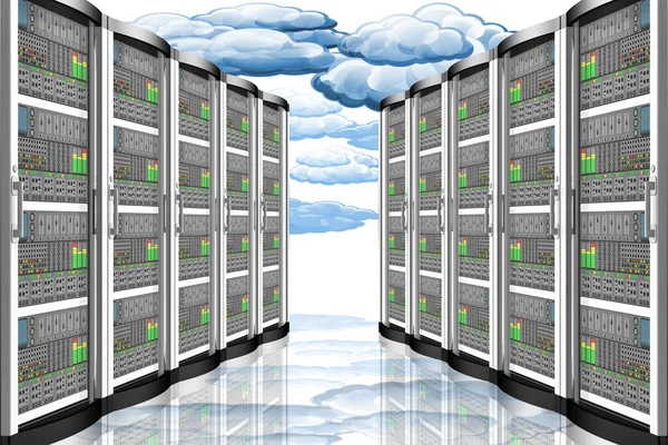 Illustration Server Computer Data Connection Storing Computer Data Applications — Stock Photo, Image