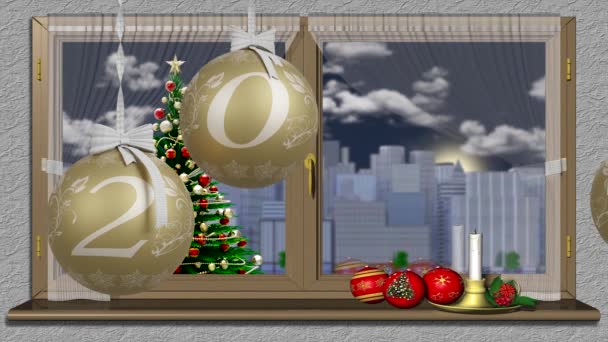Movie Illustration New Year 2022 New Year 2022 Christmas Decoration — Stock Video
