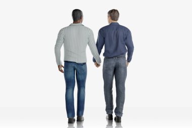 3 boyutlu illüstrasyon. LGBT. Gay gururu. Sevgililer Günü vesilesiyle ve LGBT topluluğunun aşkı ve hakları için Gay gururu adına.