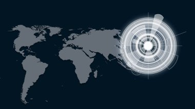 Üç boyutlu illüstrasyon. Dijital dünya geçmişi. Sıfırın dizisi ve insanlar, sosyal ağlar ve infotmatik cihazlar arasındaki küresel bağlantı kavramı 