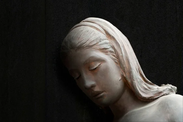 Staglieno Genoa Italy June 2021 Monumental Cemetery Statue Sculpture Portrait — Φωτογραφία Αρχείου