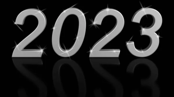 Illustration New Year 2023 New Year 2023 Numbers Celebrate Arrival — Stock Photo, Image