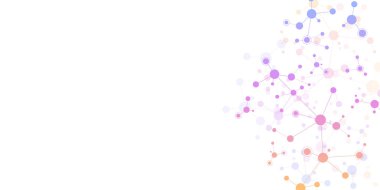 Moleküler yapı ve genetik mühendisliğin vektör çizimi, DNA molekülleri, sinir ağı, bilimsel araştırma. Yenilik teknolojisi, bilim, sağlık ve tıp için soyut bir arkaplan