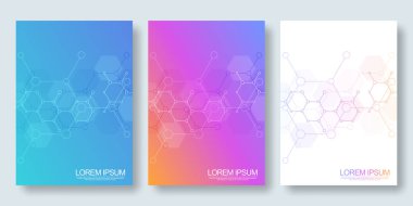 Bir iş broşürü veya kapak kitabı, sayfa düzeni, el ilanı tasarımı ve poster şablonu için altıgen şekilli soyut geometrik arkaplan