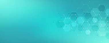 Abstract design element with geometric background and hexagons shape pattern. Vector illustration