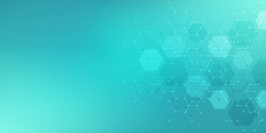 Abstract design element with geometric background and hexagons shape pattern. Vector illustration