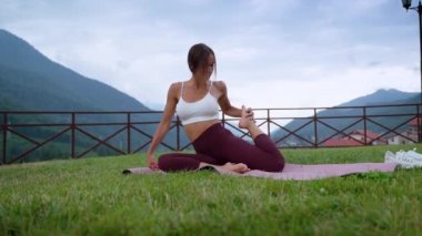 Cool down stretching exercise after workout