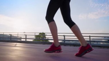 Sportswoman having a morning jog