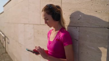 internet and social media addiction of modern teenagers and youth, woman is using app in phone