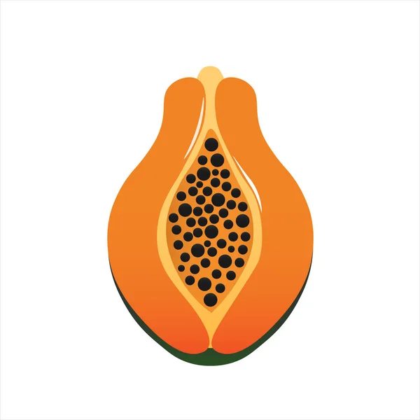 Icono Papaya Ilustración Plana Del Icono Del Vector Papaya Aislado — Vector de stock