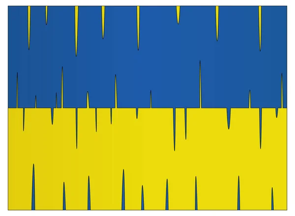 Ukrayna 'nın ulusal bayrağı. Vektör illüstrasyonu 