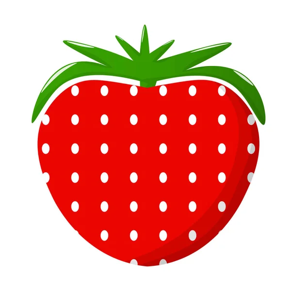 Garden Strawberry Icon Vector Isolated White — ストックベクタ