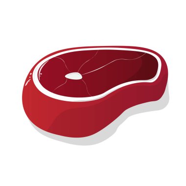 Izgara biftek, çiğ et ikonu.