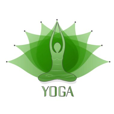Uluslararası Yoga Günü için 21 Haziran 'da YOGASAN yapan kadının resmi