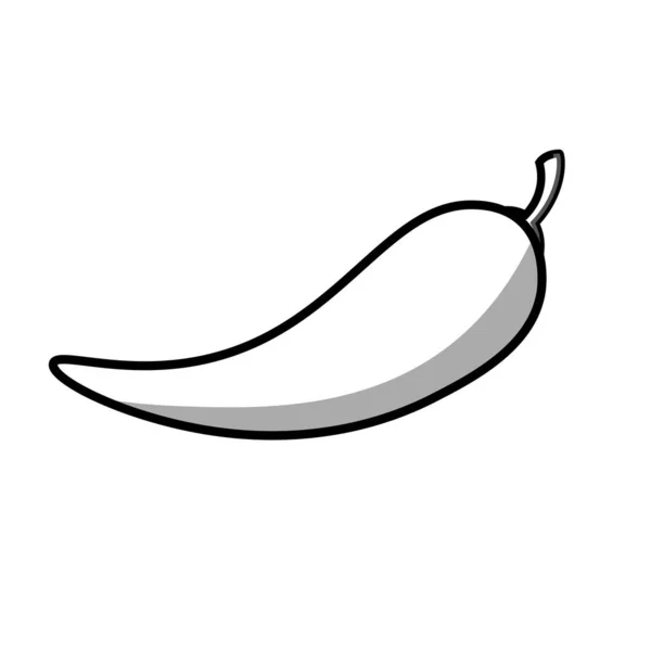 Beyaz biber vektör çizimi, izole edilmiş. düz dizayn.