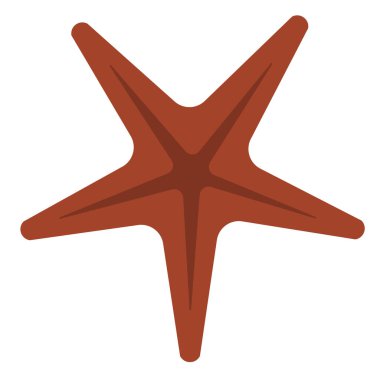 Beyaz arka planda denizyıldızı. Düz vektör çizimi. El çizimi grafikler