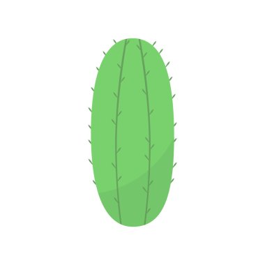 Şirin kaktüs ya da sulu, vektör karikatür çizimi gölgeli düz stil