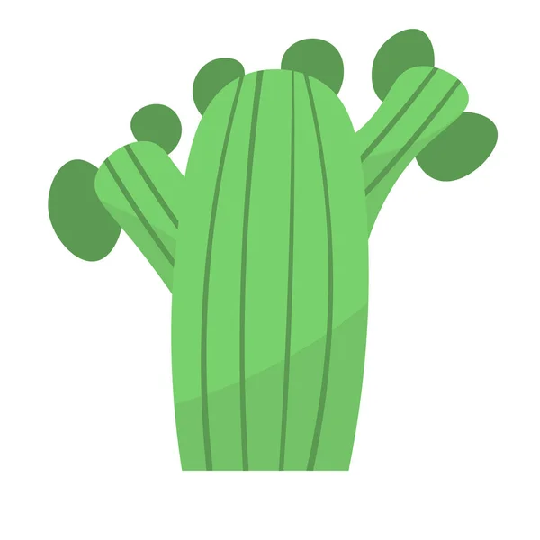 Cactus Lindo Suculento Ilustración Dibujos Animados Vectoriales Estilo Plano Con — Vector de stock