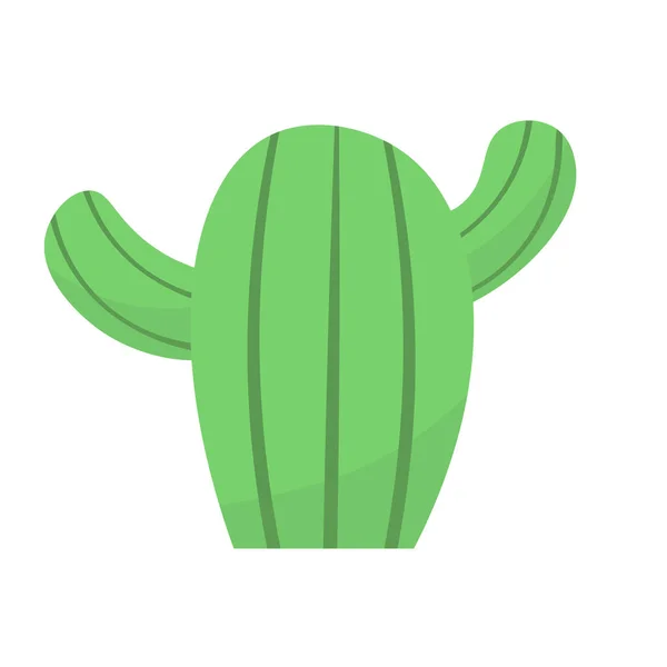 Cute Cactus Succulent Wektor Ilustracji Kreskówki Płaskim Stylu Cieniami — Wektor stockowy