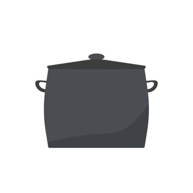 Pan, esrar veya tencere. Mutfak nesnesi, yemek pişirmek için çizgi film gereçleri, beyaz arka planda izole edilmiş kaynama ve kızartma elementlerinin vektör çizgi film çizimi