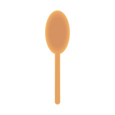 Mutfak gereçleri. Beyaz arkaplanda Wood Spoon vektör çizimi