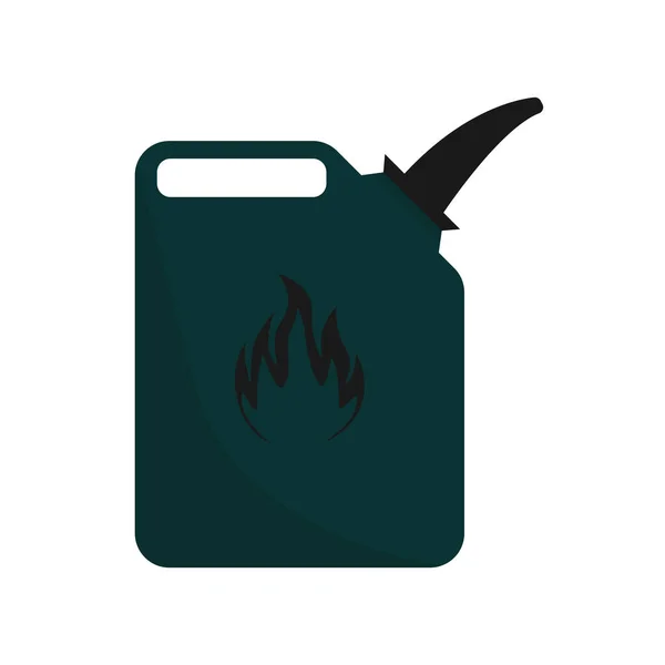 Benzin ya da yağ, dizel, benzin bidonu vektör karikatür ikonu. Benzin bidonu yakıt bidonu