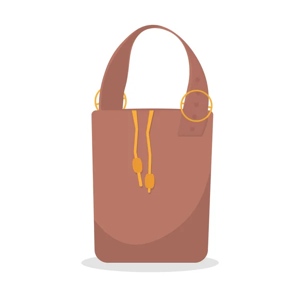 女人的手提包 时尚的女装配件 购物者 腰带袋和离合器 时装皮革和纺织品袋平面矢量插图 — 图库矢量图片