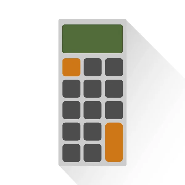 Gerçekçi hesap makinesi simgesi izole edildi. Düz vektör karikatür çizimi