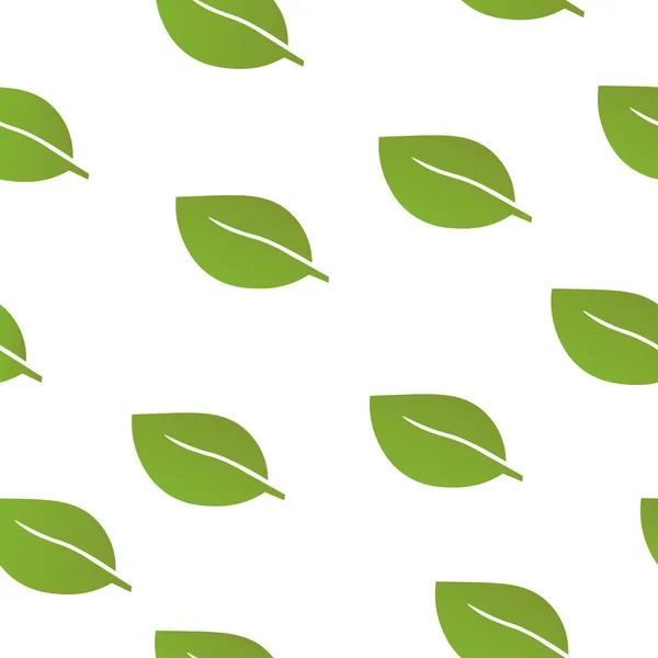 Patrón Sin Costura Botánica Con Hojas Verdes Diseño Impresión Abstracta — Vector de stock