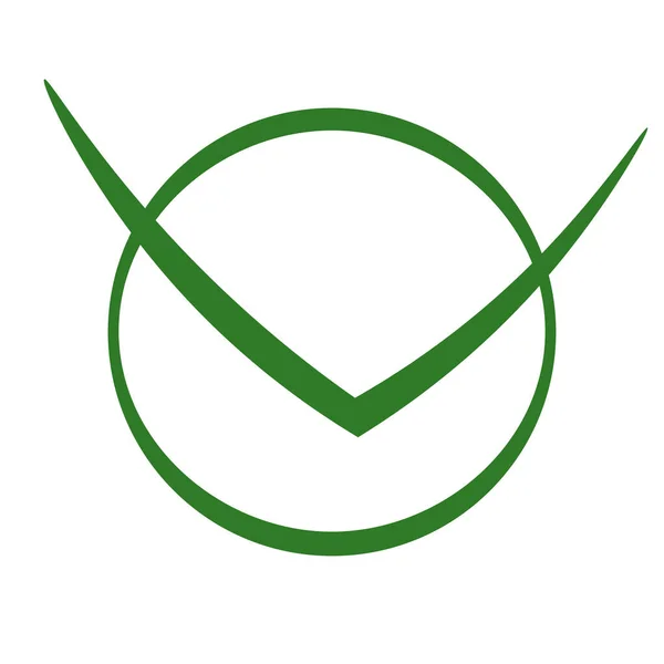 Sağ vektör simgesini işaretle. Yeşil kontrol listesi vektör tasarımı. İş, ofis, poster ve web tasarımı için işaretleme simgesi. Düz Çizim