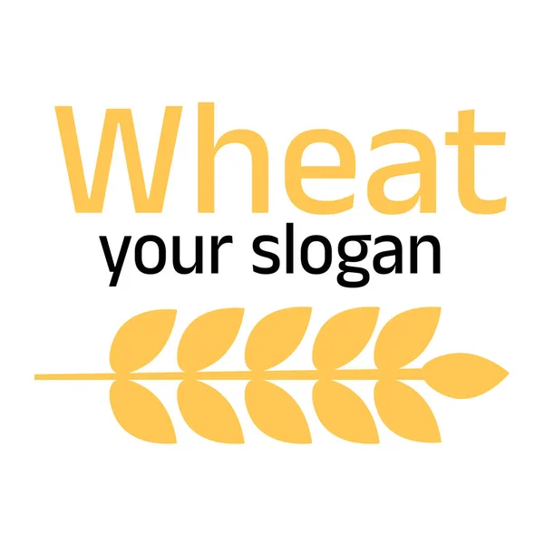 Simple Agriculture Wheat Grain Logo Template Flat Vector Logo Design — Image vectorielle